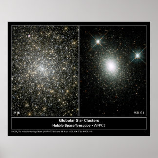 Póster Star Clusters Fotografía del Telescopio Hubble