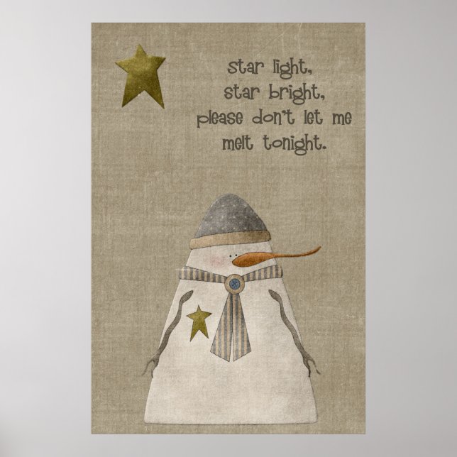 Póster Star Light, Star Bright Snowman (Frente)