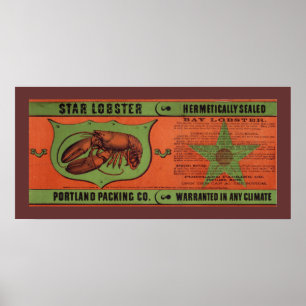 Póster Star Lobster Vintage Label