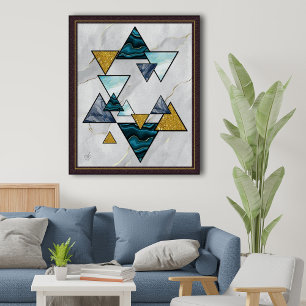 Póster Star of David - Magen David on Marble Giclée Art