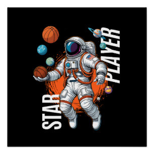 Póster Star Player - Vibes de baloncesto espacial