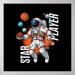 Póster Star Player - Vibes de baloncesto espacial