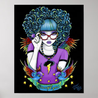 Póster Star Rainbow Swallow Tattoo Angel Poster