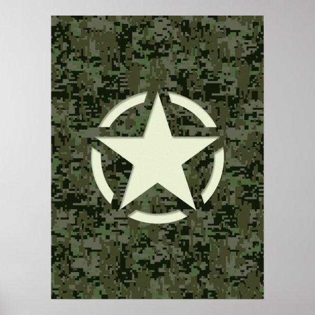 Póster Star Vintage Decal Digital Woodland (Frente)