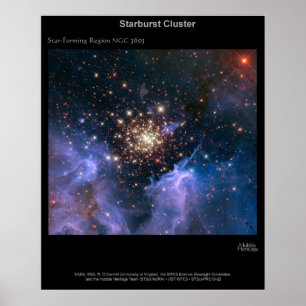 Póster Starburst Cluster NGC 3603