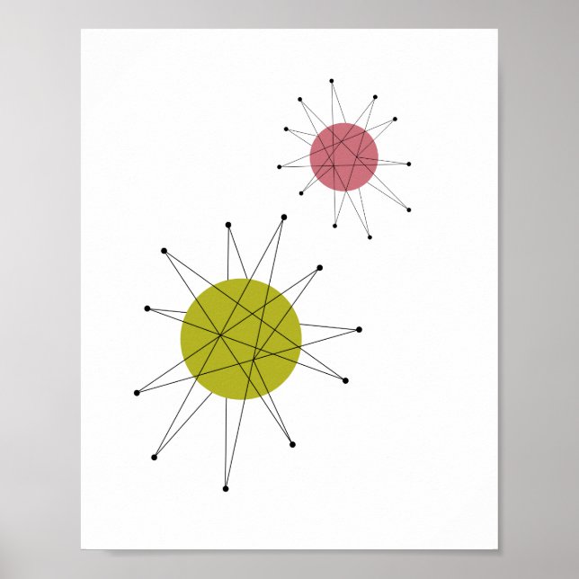 Póster Starburst franciscano Aguacate verde rosa medio si (Frente)