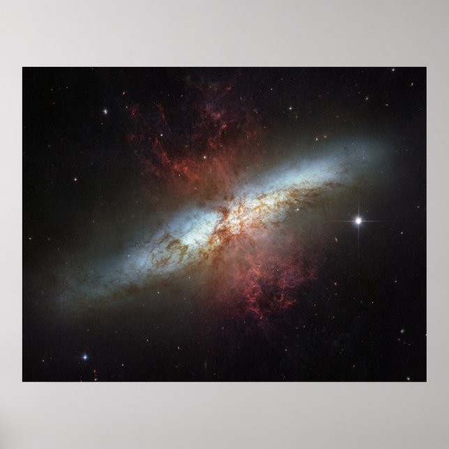 Póster Starburst galaxy M82 (Frente)