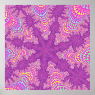 Póster Starburst rosa