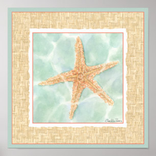 Póster Starfish náutico en el agua