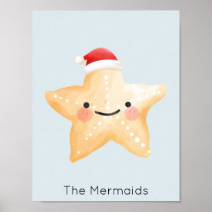 Póster Starfish Santa Navidades