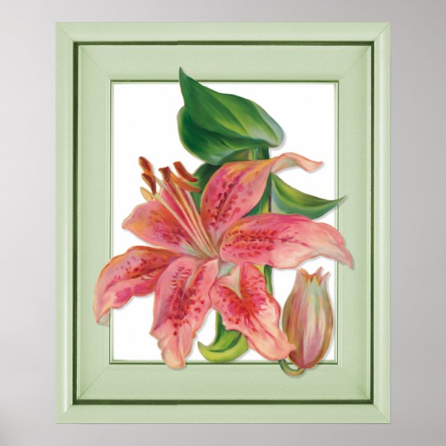 Póster Stargazer Lily Botanical (Frente)