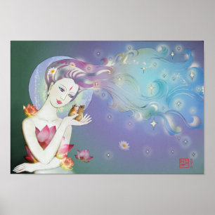 Póster Stargazing 16" x 11", Matte Canvas UV