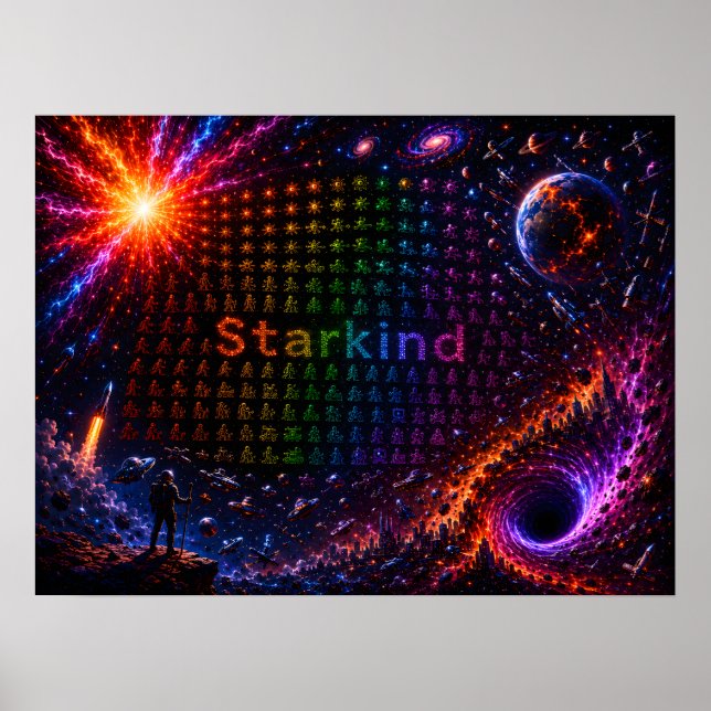 Póster Starkind – Evolución Cósmica de la Vida (Frente)