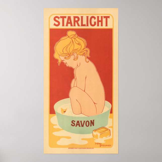 Póster STARLIGHT SAVON Shower Bath Soap Henri Meunier (Frente)