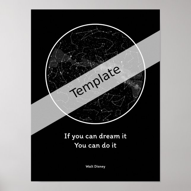 Póster StarMap360 - 30x40cm Poster de mapa de cielo perso (Frente)