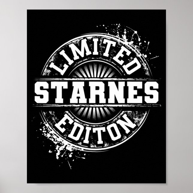 Póster Starnes Funny Surname Family Tree Birthday Gift  (Frente)