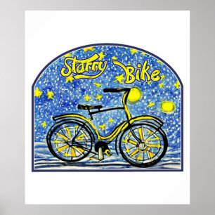 Póster Starry Bike