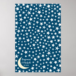 Póster Starry Night Guest Book Poster - 250 espacios