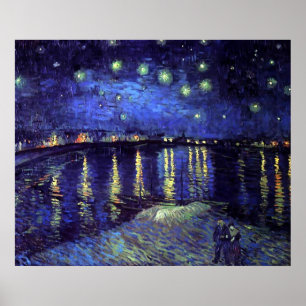Póster starry night over the rhone 1890