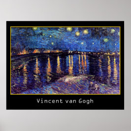 Póster Starry night over the Rhone by Van Gogh