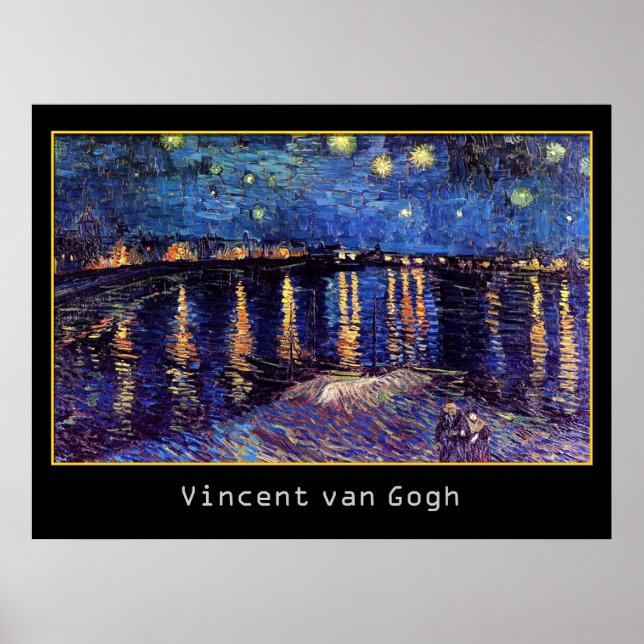 Póster Starry night over the Rhone by Van Gogh (Frente)