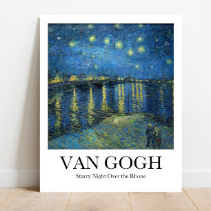 Póster Starry Night Over the Rhone by Vincent van Gogh