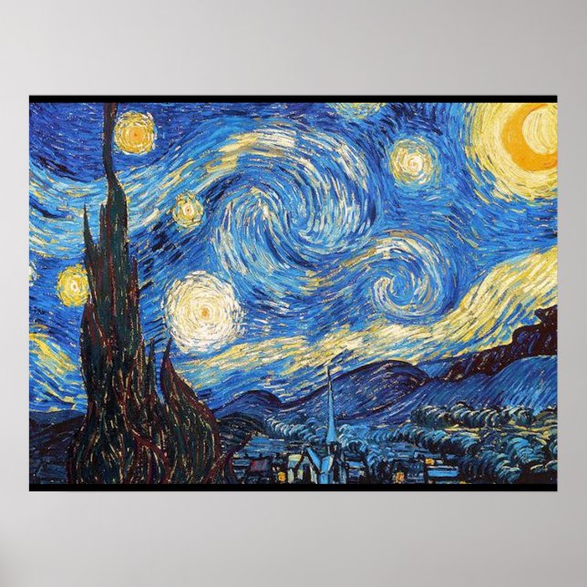 Póster Starry Night Resumen Sky (Frente)