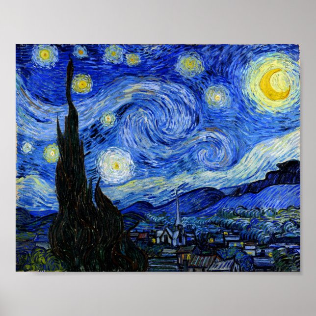 Póster Starry Night Van Gogh Bella Artes (Frente)