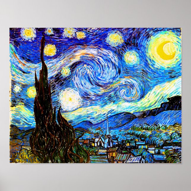 Póster Starry Night Van Gogh Bella Artes (Frente)