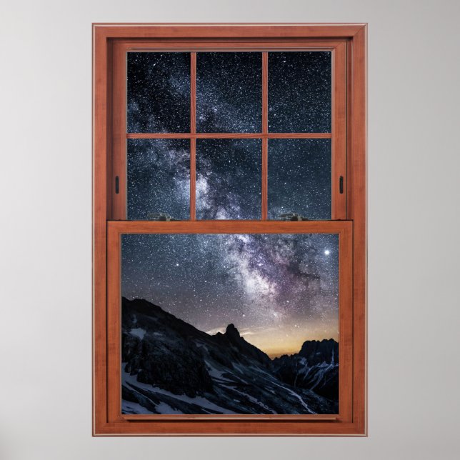 Póster Starry Skies Window Illusion - Ventana falsa (Frente)