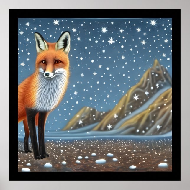 Póster Starry Starry Night Storybook Fox (Frente)