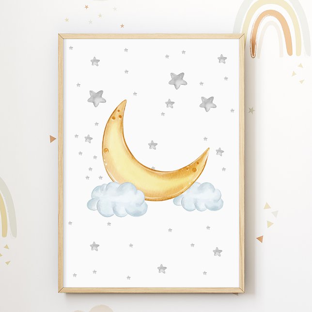 Póster Stars Moon Nursery Poster Kids Room Print (Subido por el creador)