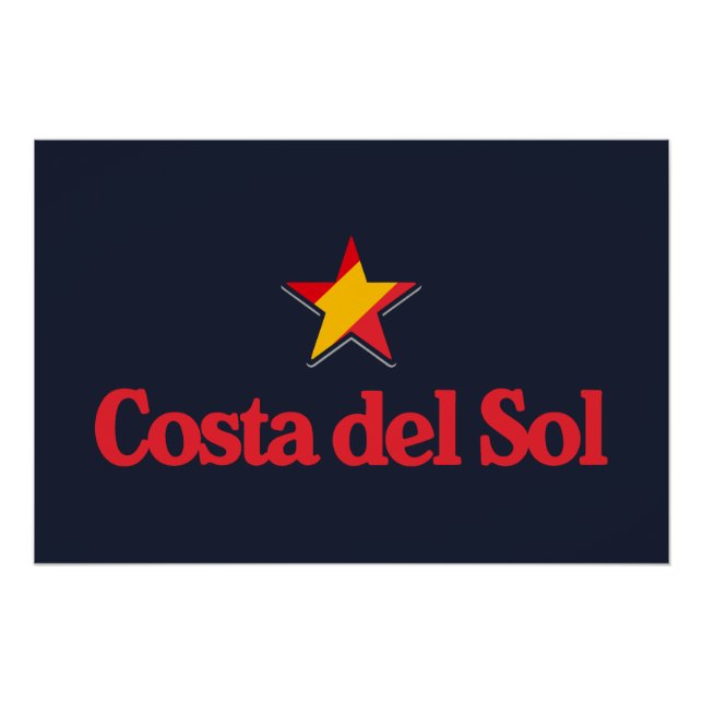 Póster Stars of Spain – Costa del Sol (Anverso)