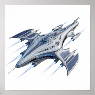 Póster Starship futurista