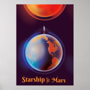 Póster Starship to Mars
