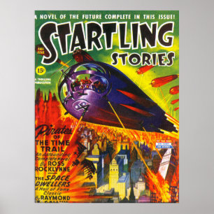Póster STARTLING STORIES Vintage Pulp Magazine Cover Art