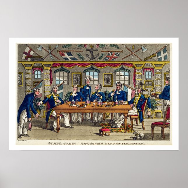 Póster State Cabin, Newcome's Exit after Dinner, plate fr (Frente)