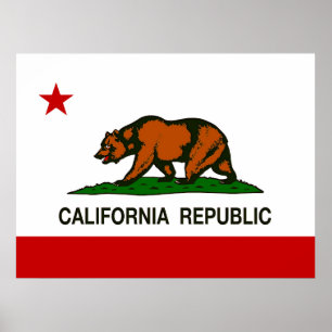 Póster STATE FLAG of CALIFORNIA