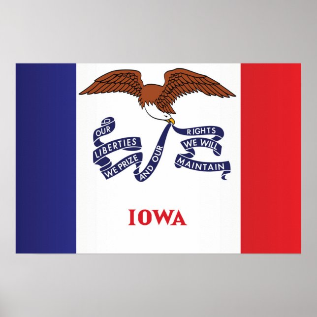 Póster State Flag of Iowa, USA (Frente)