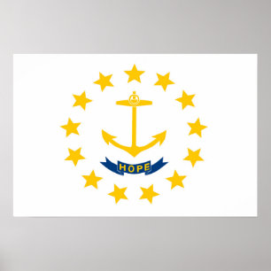 Póster State Flag of Rhode Island, USA