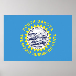 Póster State Flag of South Dakota, USA