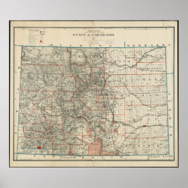 Póster State of Colorado Map