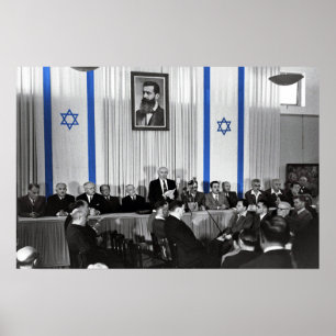 Póster State Of Israel Declared - May 18, 1948