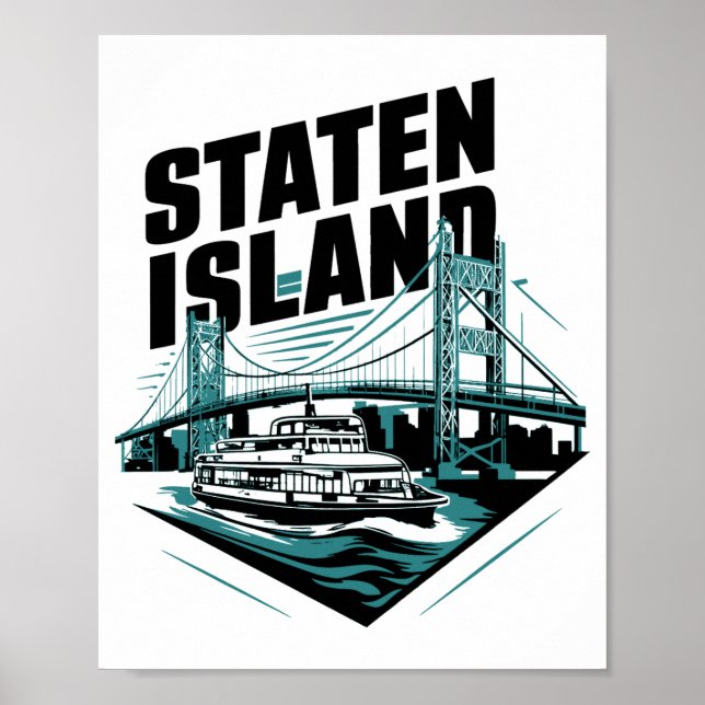 Póster Staten Island New York Ferry  (Frente)