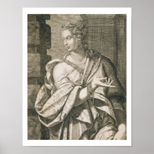 Póster Statilia Messalina tercera esposa de Nero (grabado
