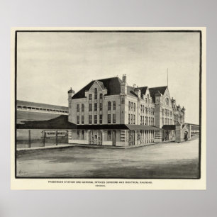 Póster Station, Concord & Montreal Railroad, Concord