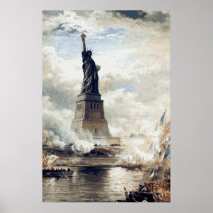 Póster Statue of Liberty Unveiling 1886