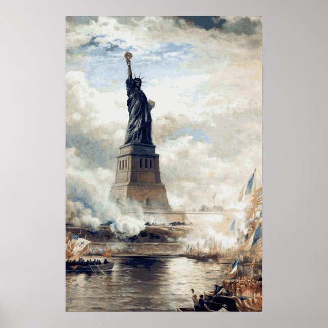Póster Statue of Liberty Unveiling 1886 (Frente)