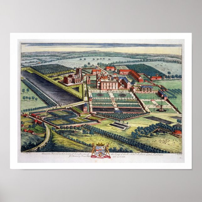 Póster Staunton Harold en el condado de Leicester Engrave (Frente)