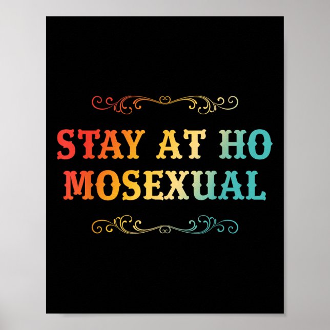 Póster Stay At Ho Moual Funny Design  (Frente)